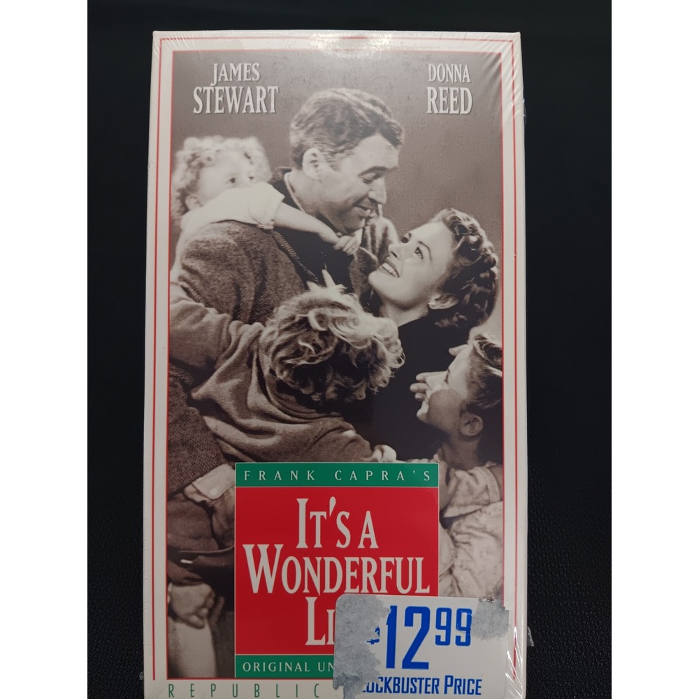 It's A Wonderful Life VHS New Sealed Frank Capra James Stewart Original Uncut